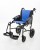 Excel G-Logic Lightweight Transit Wheelchair 18'' Black Frame and Blue Upholstery Standard Seat