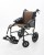 Excel G-Logic Lightweight Transit  Wheelchair 16'' Black Frame and Brown Upholstery Slim Seat