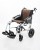 Excel G-Logic Lightweight Transit Wheelchair 20'' Silver Frame and Brown Upholstery Wide Seat