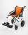 Excel G-Logic Lightweight Transit Wheelchair 16'' White Frame and Orange Upholstery Slim Seat
