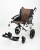 Excel G-Logic Lightweight Transit Wheelchair 18'' White Frame and Brown Upholstery Standard Seat