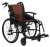 Van os Medical Excel G-Logic Lightweight Self Propelled Wheelchair 16'' Black Frame and Brown Upholstery Slim Seat