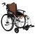 Excel G-Logic Lightweight Self Propelled Wheelchair 16'' Silver Frame and Brown Upholstery Slim Seat
