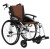 Excel G-Logic Lightweight Self Propelled Wheelchair 16'' Silver Frame and Brown Upholstery Slim Seat