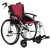 Excel G-Logic Lightweight Self Propelled Wheelchair 18'' Silver Frame and Red Upholstery Standard Seat