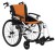 Excel G-Logic Lightweight Self Propelled Wheelchair 18'' White Frame and Orange Upholstery Standard Seat